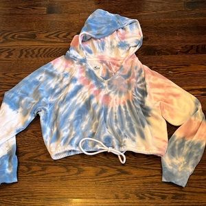 Hollister tie dye cropped sweatshirt